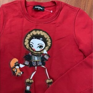 Dsquared2 designer kids sweatshirt sweater size 10Y.